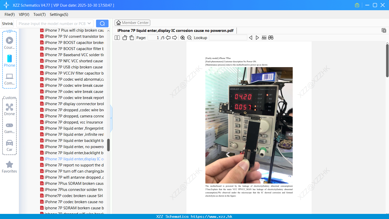 IPhone 7P Liquid Enter,display IC Corrosion Cause No Poweron
